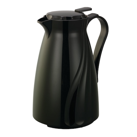 Service Ideas Twist N' Serve Coffee Carafe, 1L, BPA Free, Stackable, Black TNSPB12BL